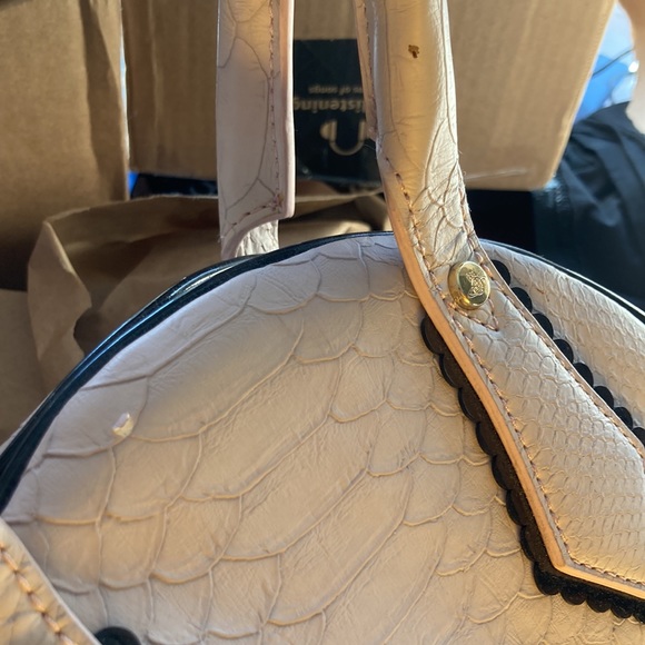 SOLD-Vintage Vivienne Westwood Yasmine Bag - Pink; Snake Print - Picture 6 of 14